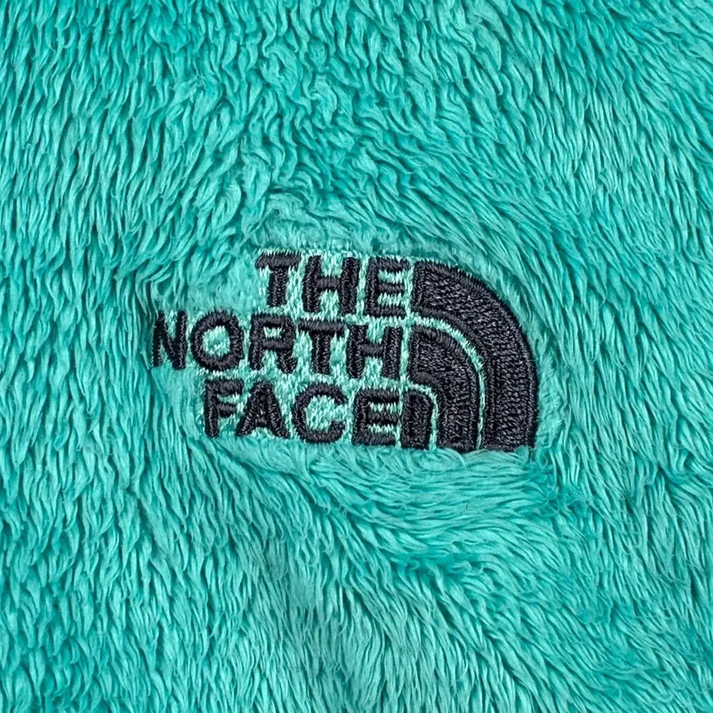 The North Face Osito Jacket Womens Small Turquoise Plush Fleece Full Zip Cozy